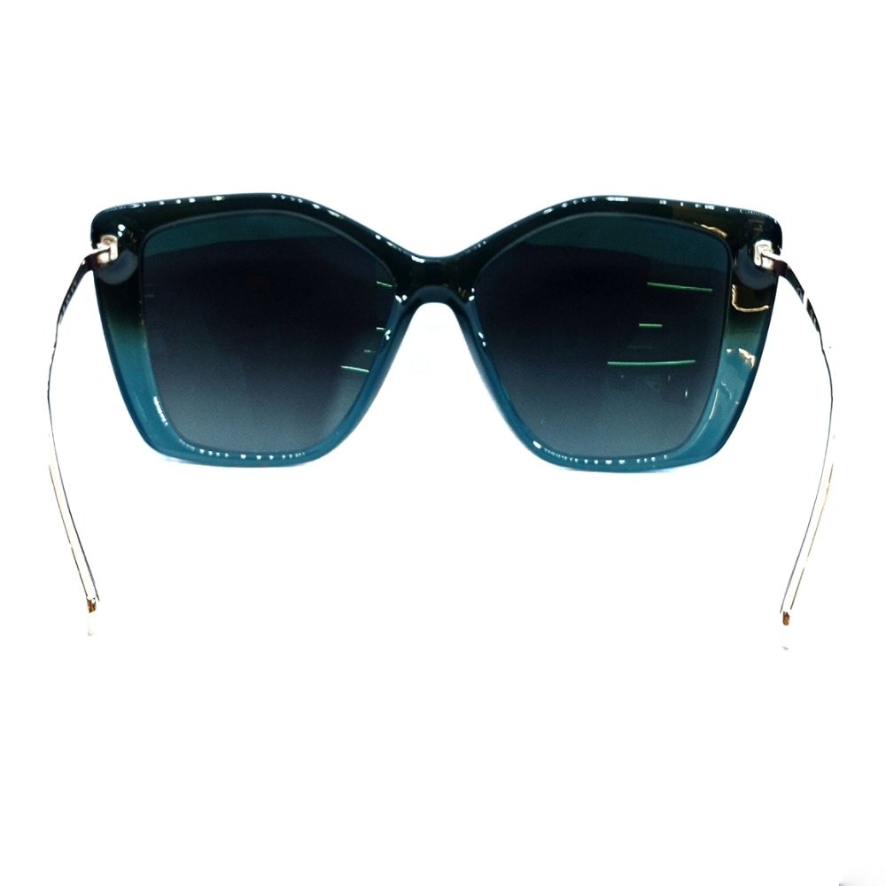 Óculos de Sol Feminino Gatinho Max&co 65 Marrom e Verde Multicores 3
