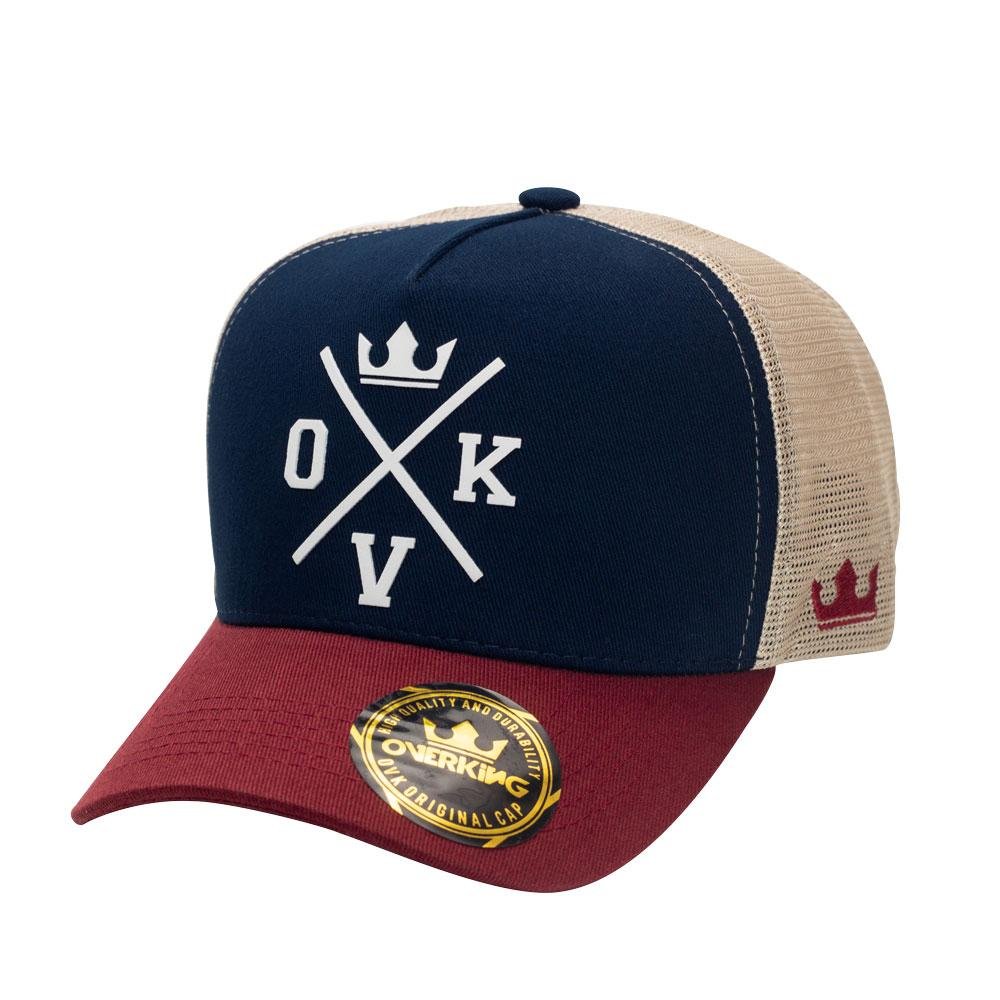 Boné Overking Aba Curva Trucker Hard Logo Original