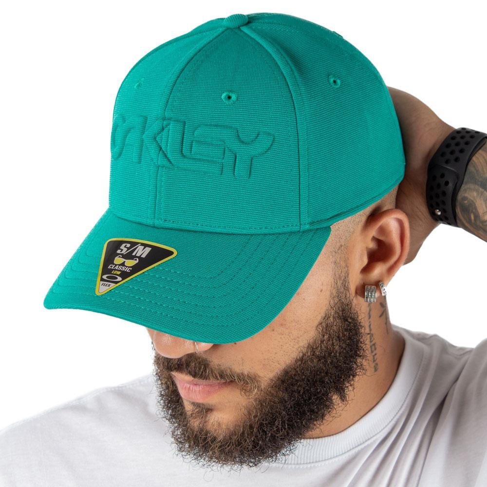 Boné Oakley 6 Panel Stretch Hat Emboos Green Lake - verde água Verde 2