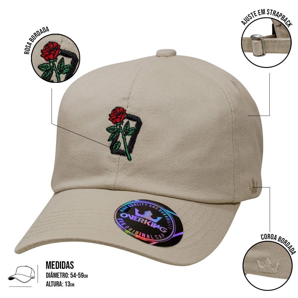 Boné Overking Dad Hat Strapback Blooming Rose Bege Bege 4