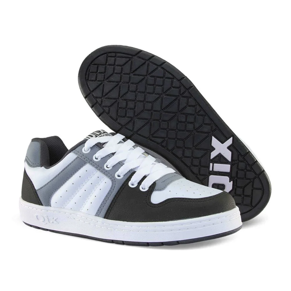 Tênis Qix 80s Branco /Cinza / Preto Branco 2