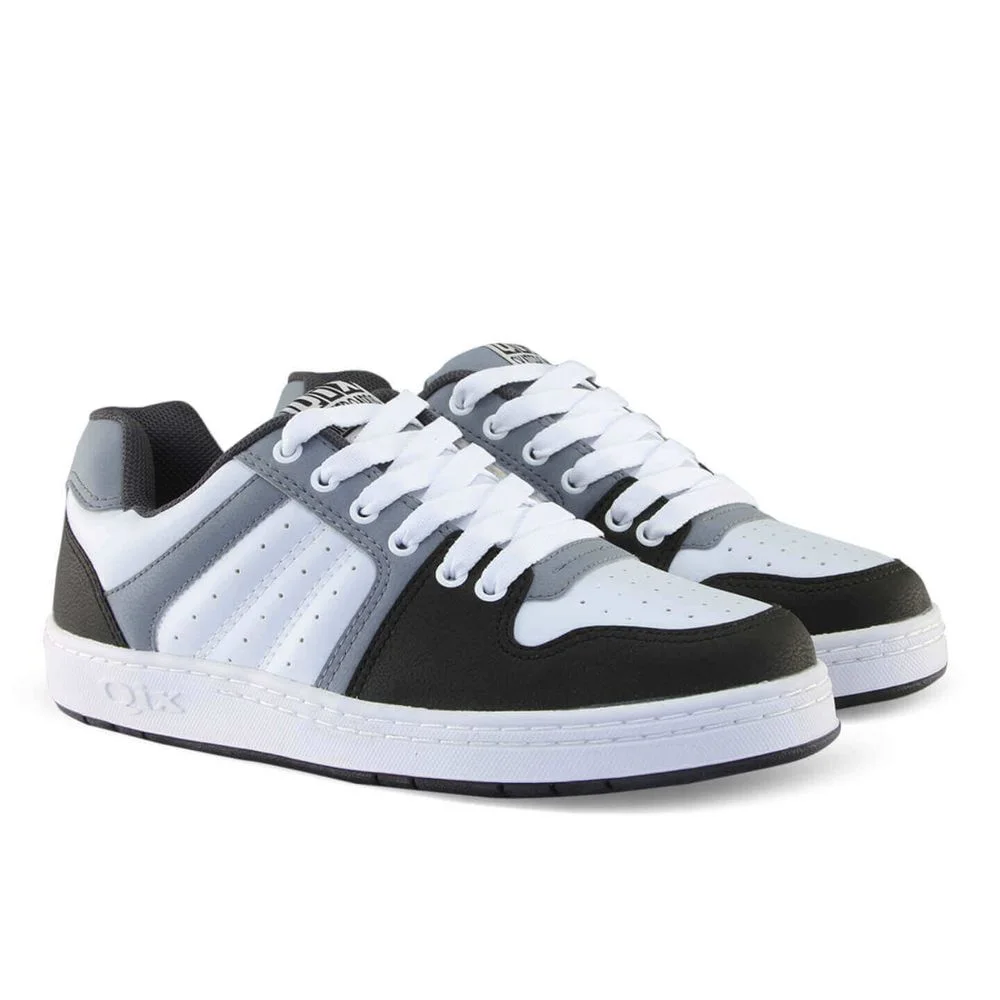 Tênis Qix 80s Branco /Cinza / Preto Branco 4