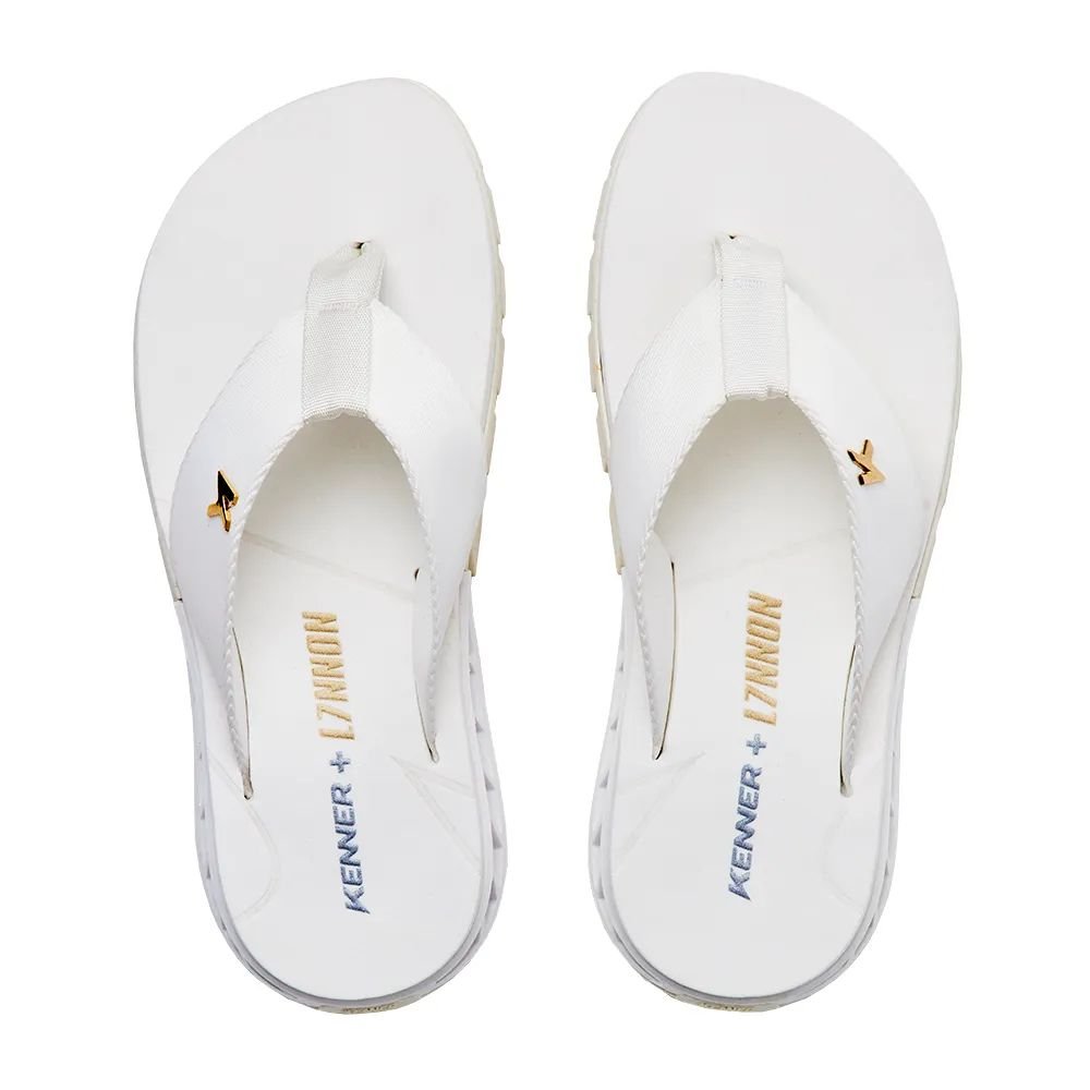 Chinelo Kenner Rakka L7nnon Dyj04 All White Branco Branco 5