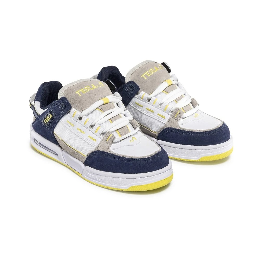 Tênis Tesla Coil Delux White Blue Multicores 3