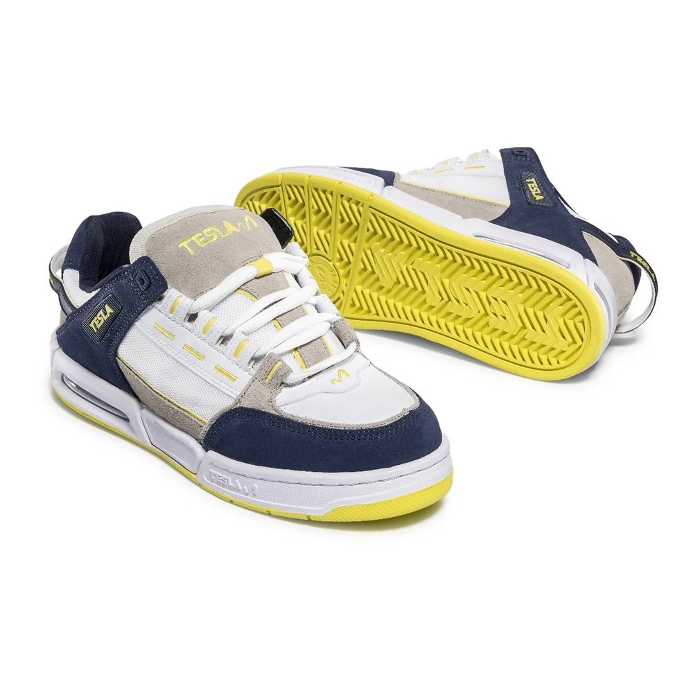 Tênis Tesla Coil Delux White Blue Multicores 5