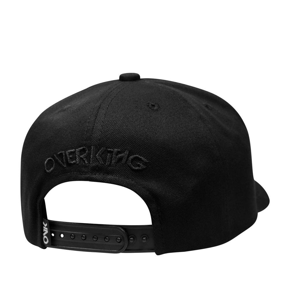 Boné Overking Aba Curva Snapback Basic Black Gold Preto 3