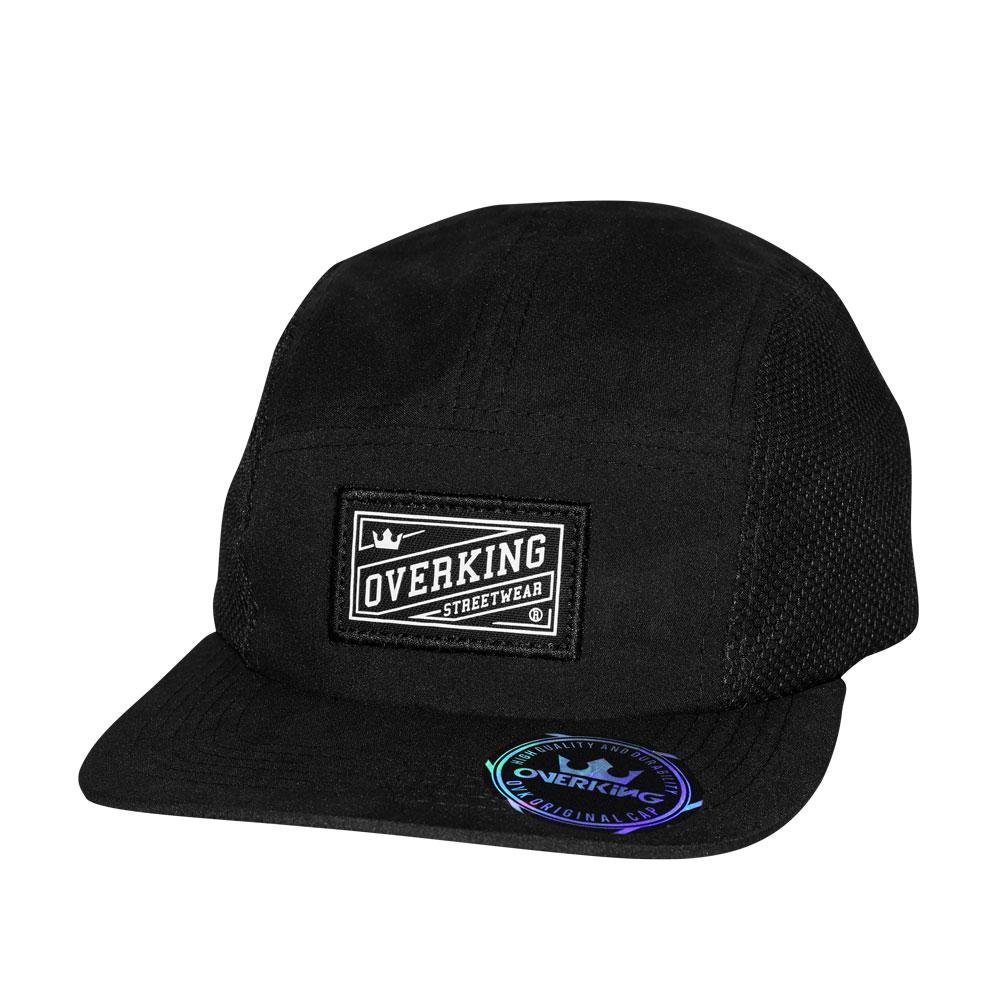 Boné Overking Five Panel Strapback Mesh Preto Preto 1