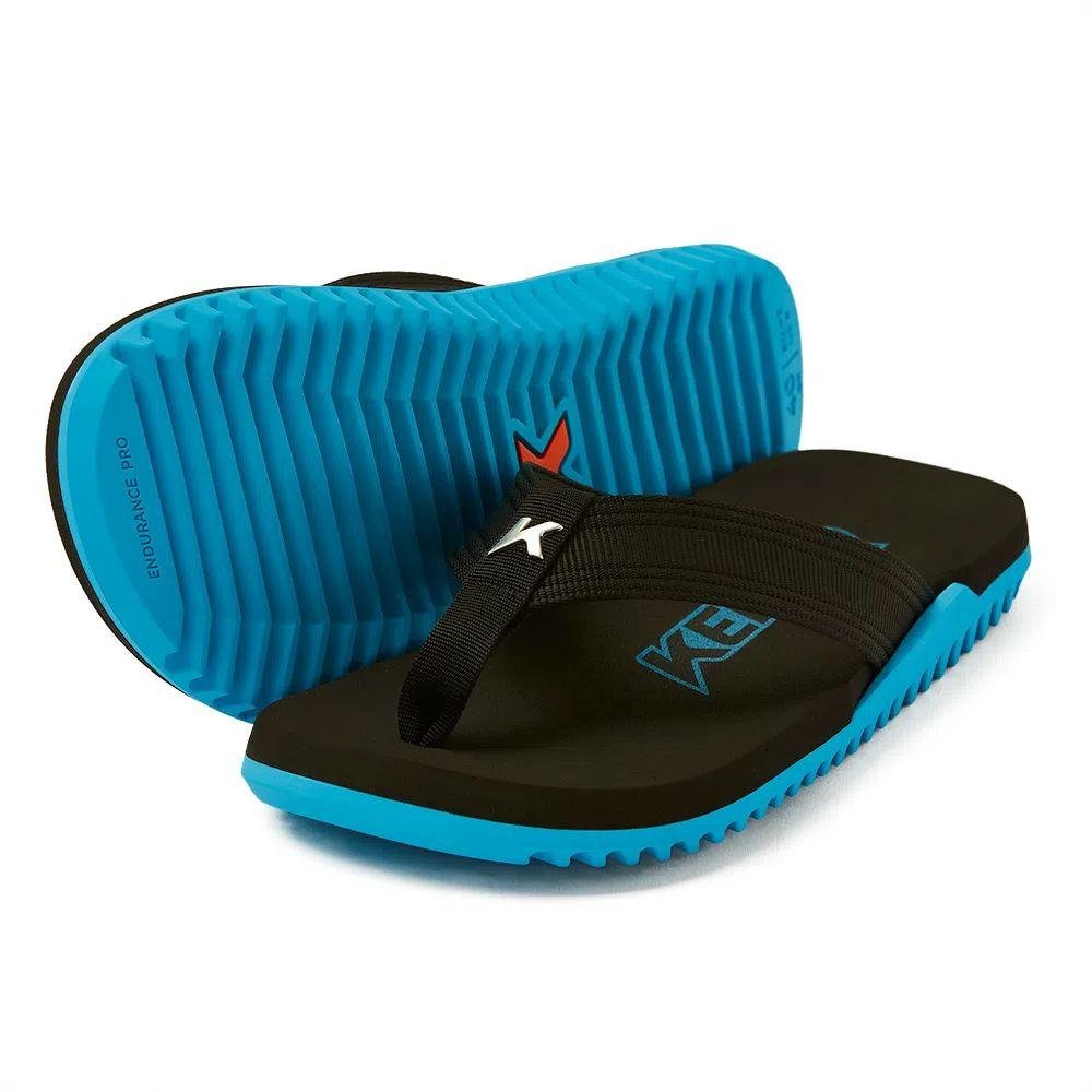 Chinelo Sandália Kenner Nk6 Pro Preto / Turqueza DFY-02