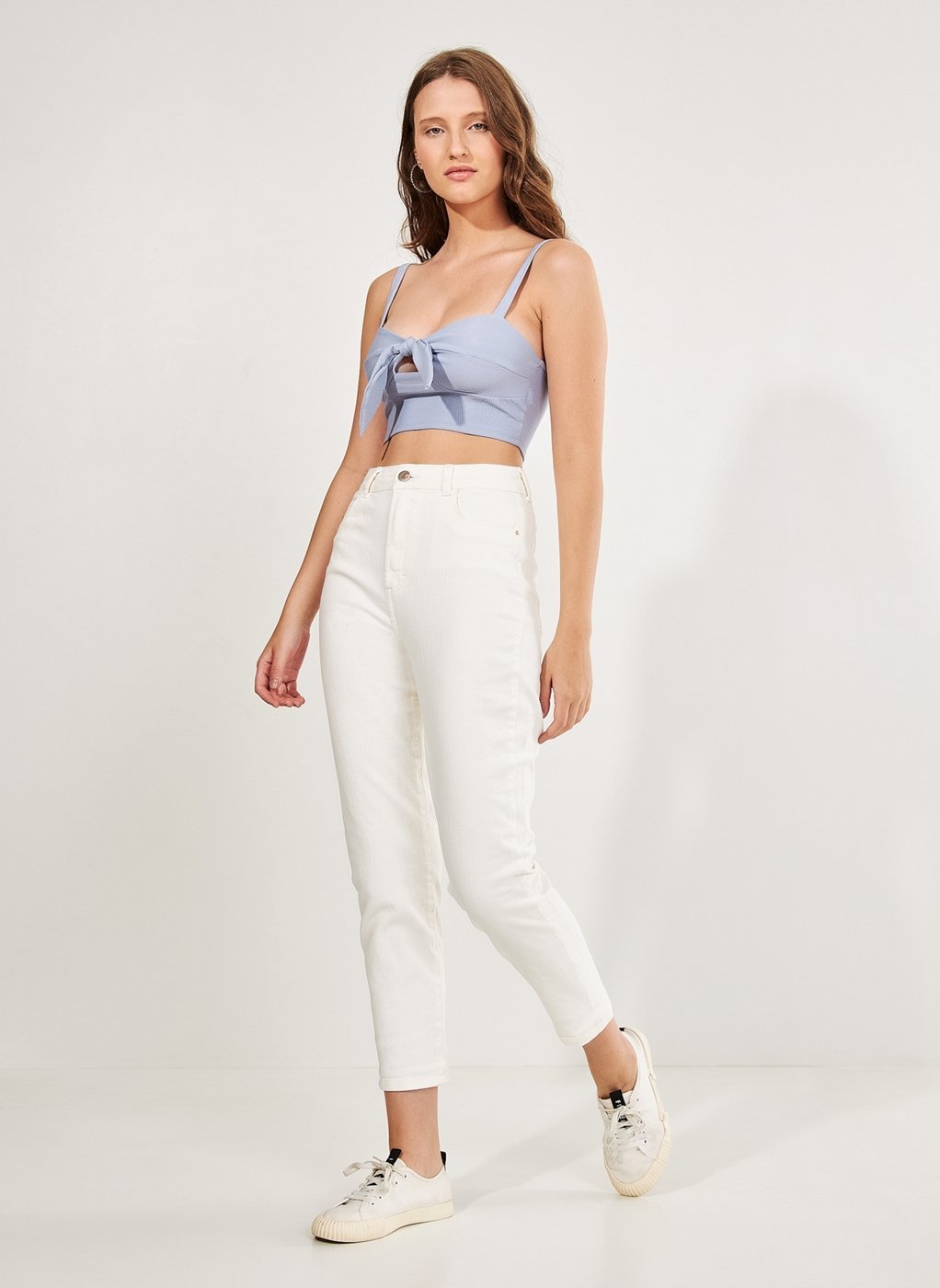 Top Azul Bebe Top Azul Com Amarração Azul