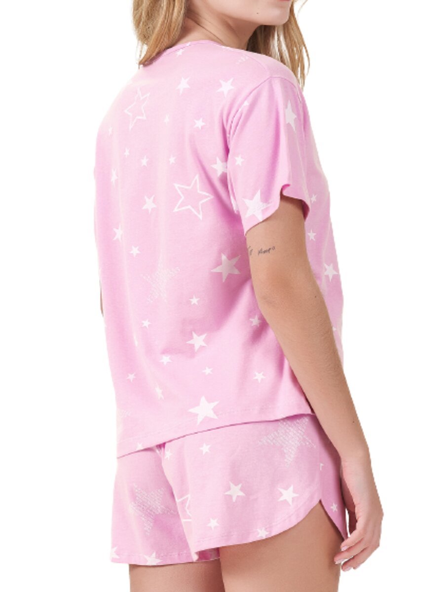 Pijama Feminino Curto Espaço Pijama 4010051 Rosa 2
