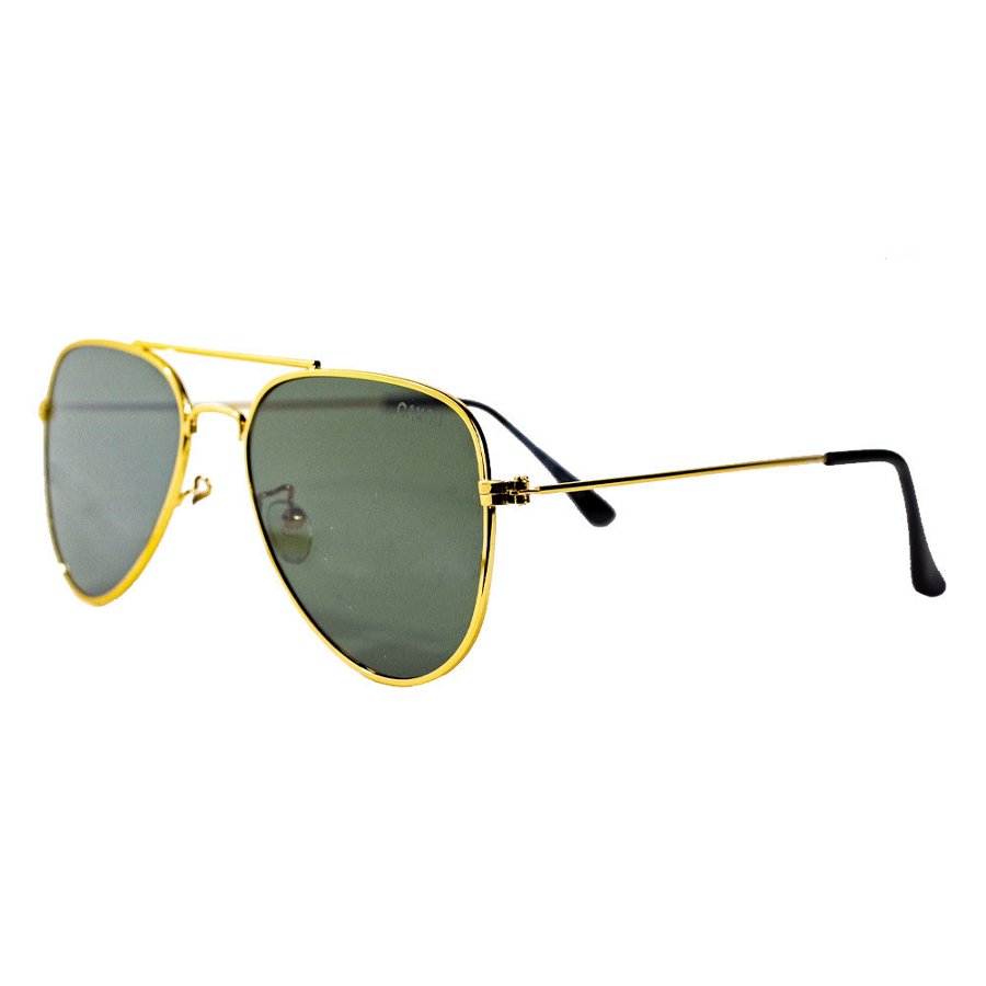 Óculos de Sol Camou Aviador Plan Verde e Dourado