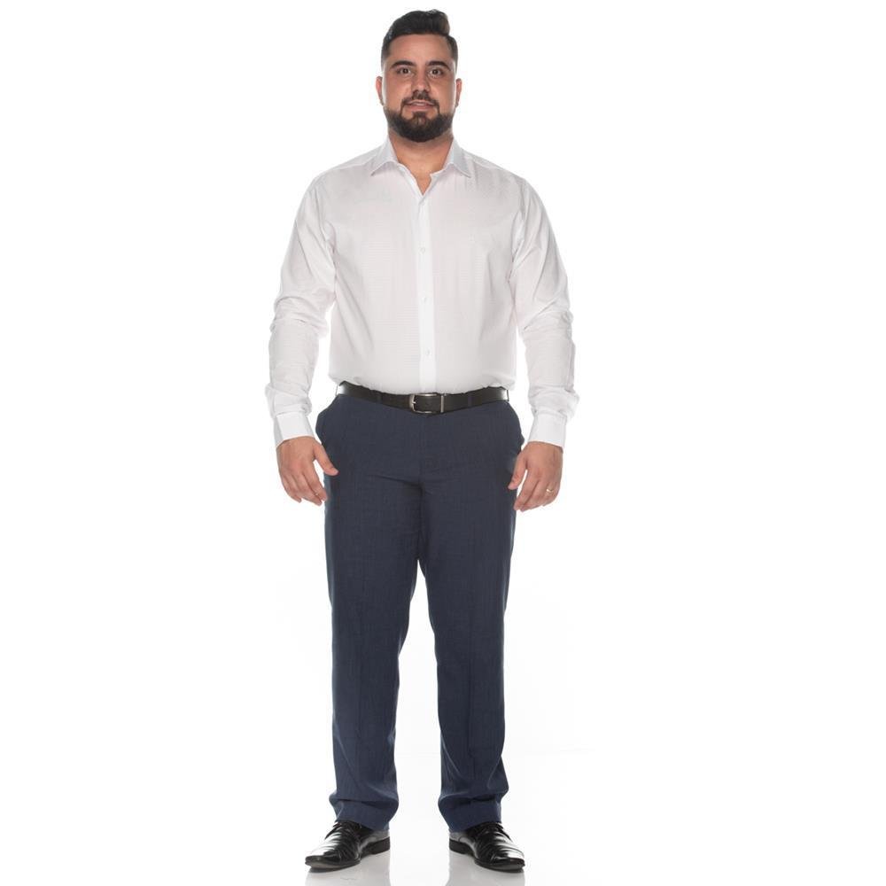 Camisa Teodoro Social ML Masculina Algodão Plus Size Casual