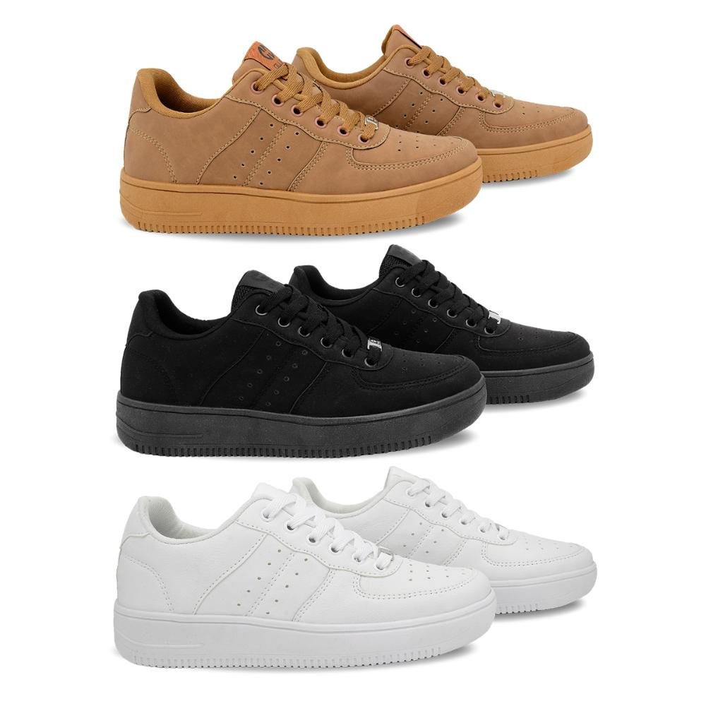 Kit 3 Tênis Street Ollie Juvenil Kings Conforto