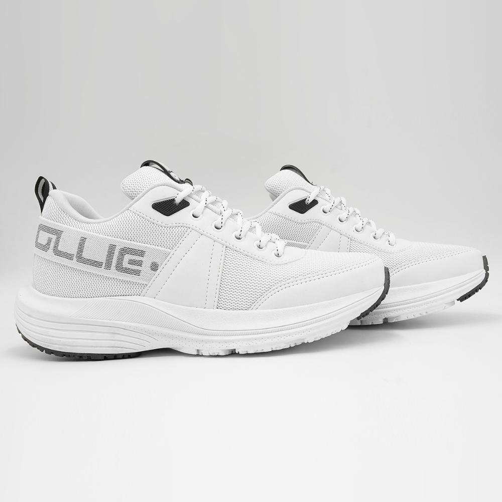 Tênis Ollie Running Esportivo Masculino Caminhada Branco 5