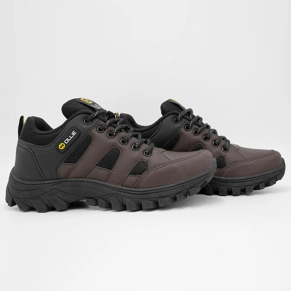Kit 2 Tênis Trekking Ollie Broncos Adventure Trilhas Marrom Escuro/Preto 5