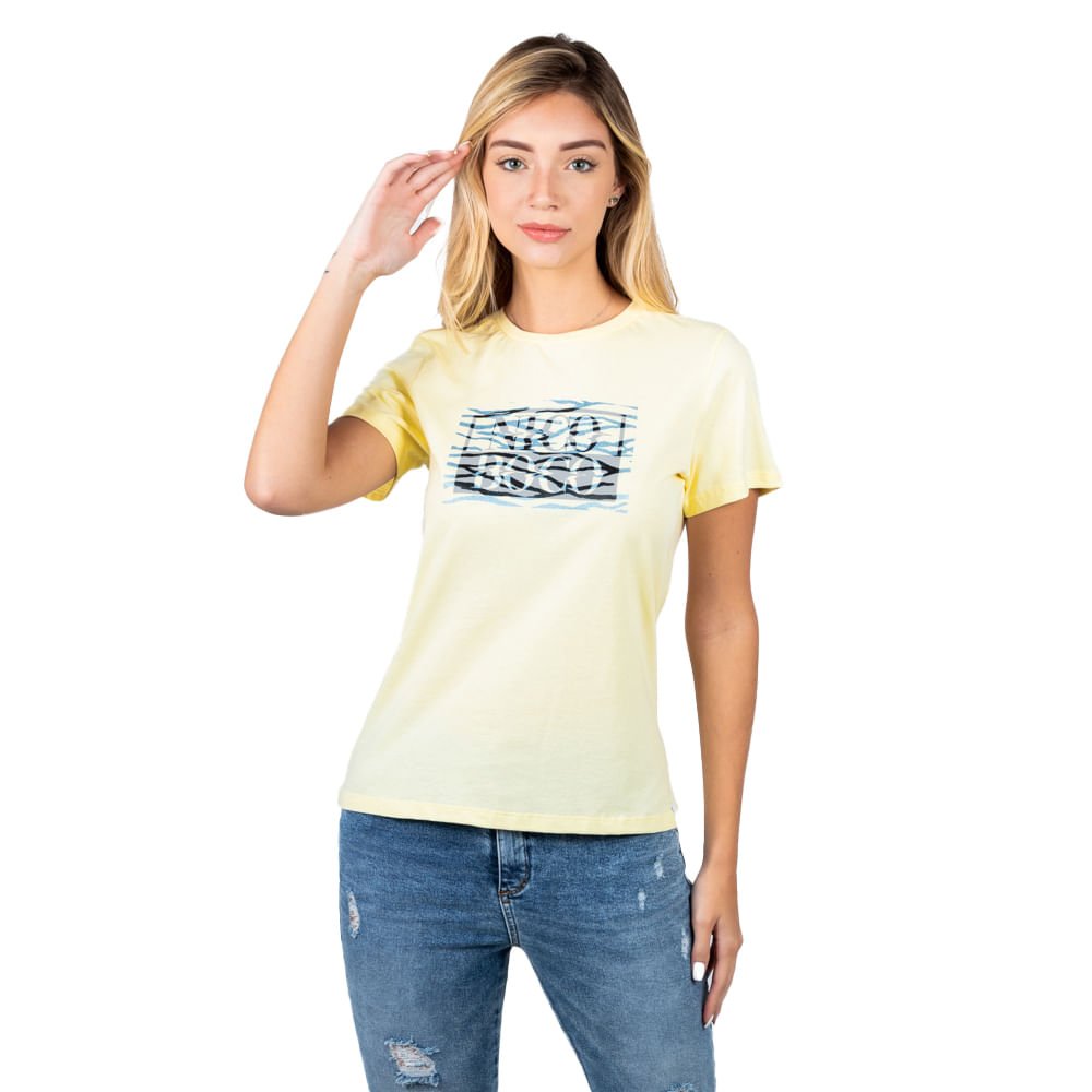 Camiseta Nicoboco T Shirt Basica Tray. Amarelo Claro - (76240)