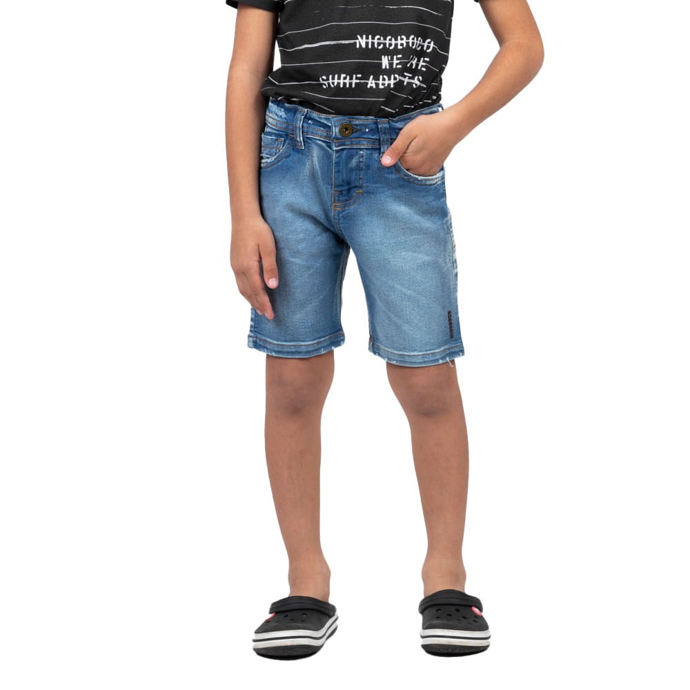 Bermuda Nicoboco Jeans Infantil Spark. -  Marinho (43351) Azul 1