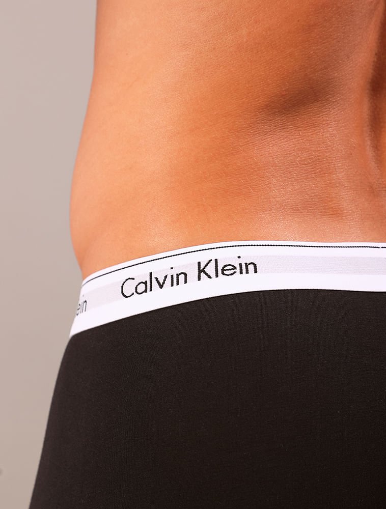 Kit 2 Underwear Trunk Modern Cotton Cuecas Calvin Klein - Preto Preto 3