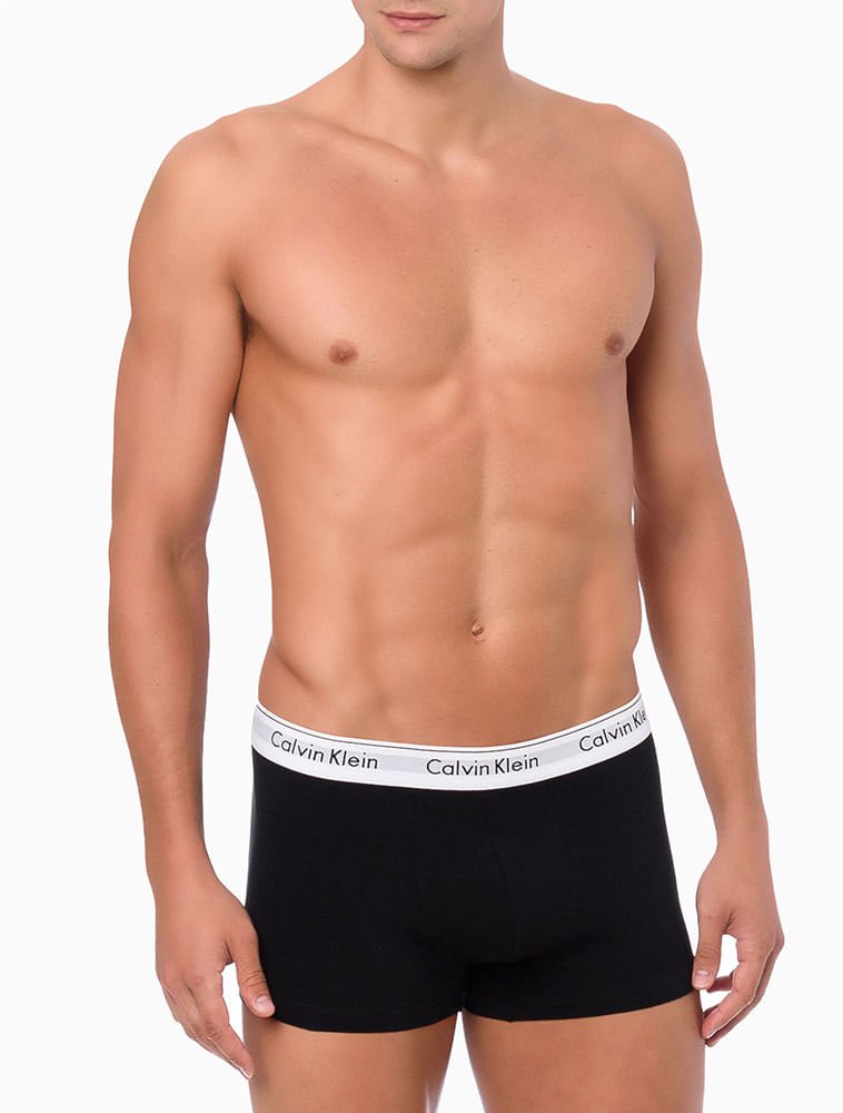 Kit 2 Underwear Trunk Modern Cotton Cuecas Calvin Klein - Preto Preto 2