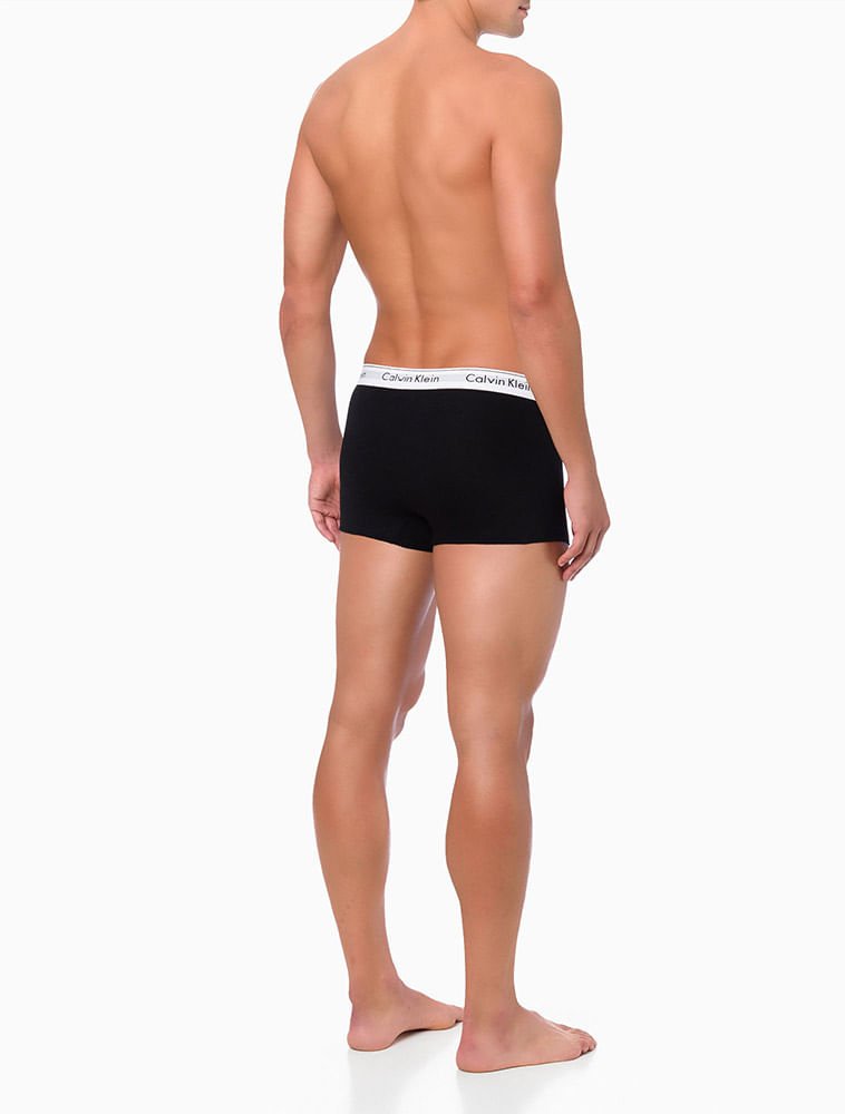 Kit 2 Underwear Trunk Modern Cotton Cuecas Calvin Klein - Preto Preto 4