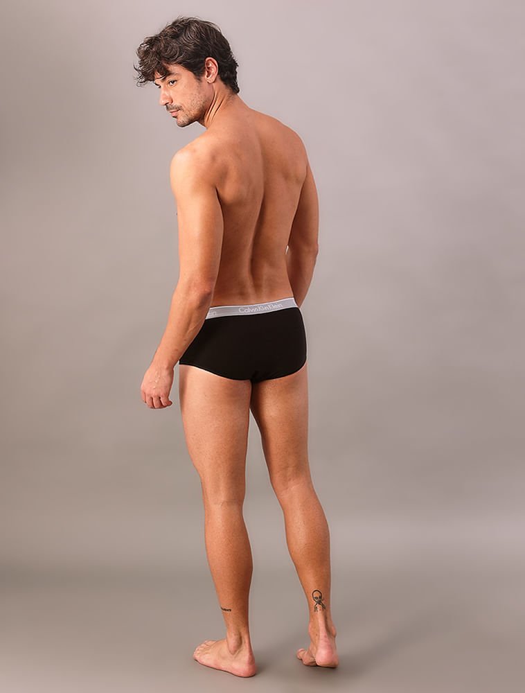 Kit 2 Underwear Brief de Algodão Clássica Cuecas Calvin Klein - Preto Preto 2