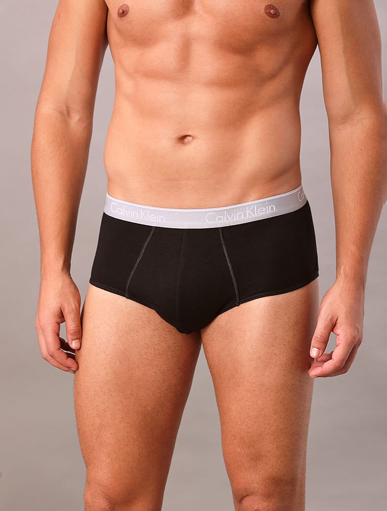 Kit 2 Underwear Brief de Algodão Clássica Cuecas Calvin Klein - Preto Preto 3