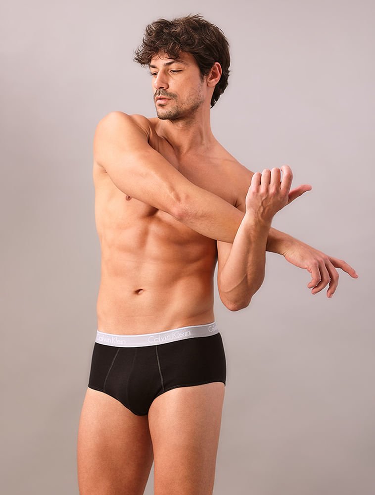 Kit 2 Underwear Brief de Algodão Clássica Cuecas Calvin Klein - Preto Preto 5