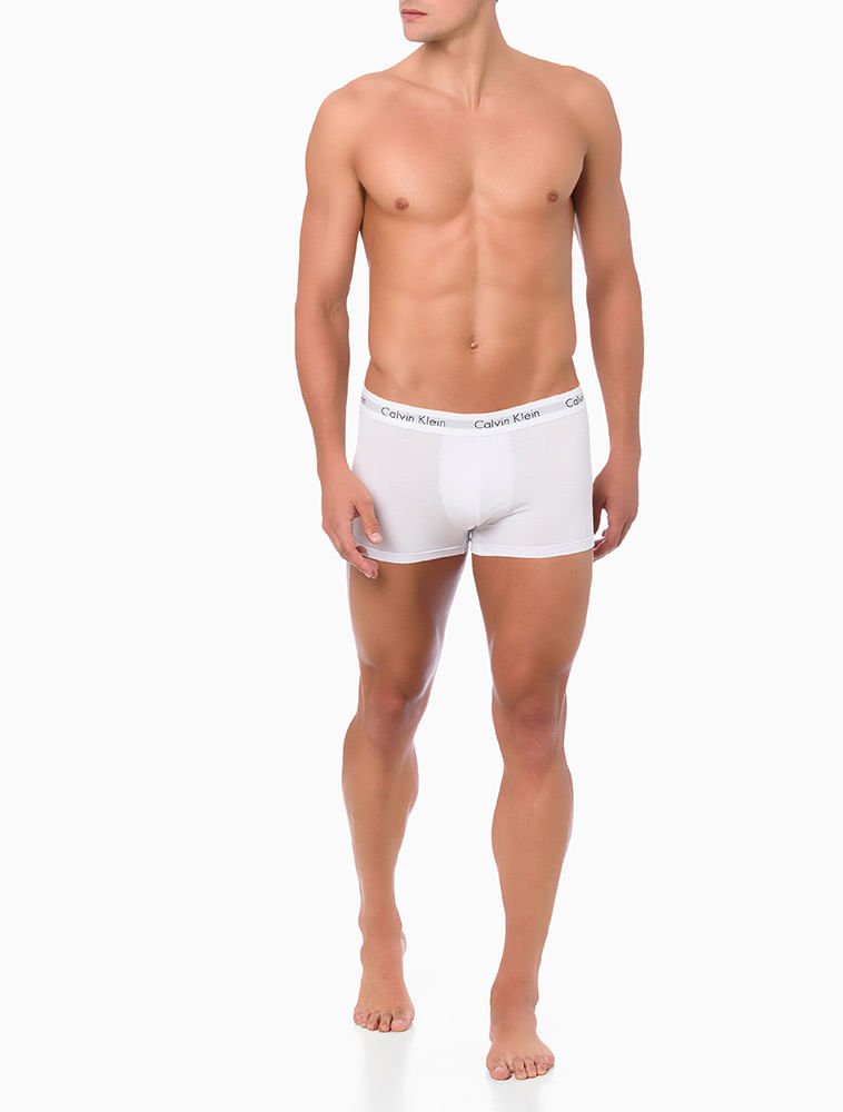 Underwear Trunk Modal Com Elastano Cueca Calvin Klein - Branco Branco 2
