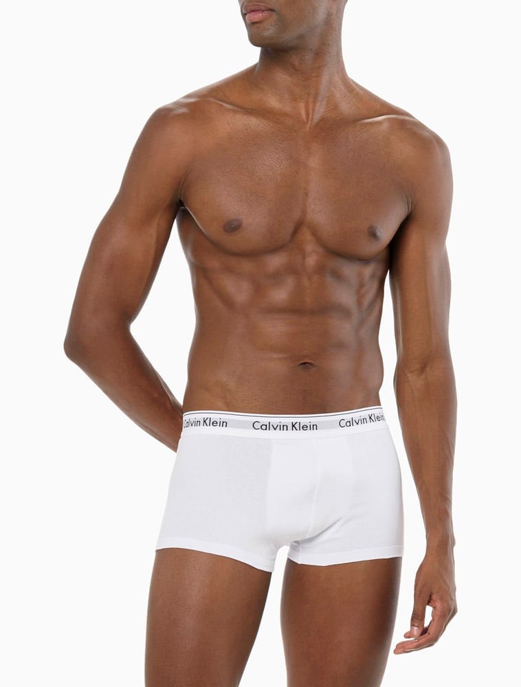 Kit 2 Underwear Trunk Modern Cotton Cuecas Calvin Klein - Branco