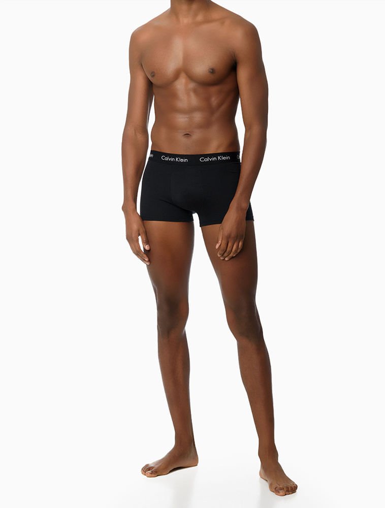 Underwear Trunk Modal Com Elastano Cueca Calvin Klein - Preto Preto 2