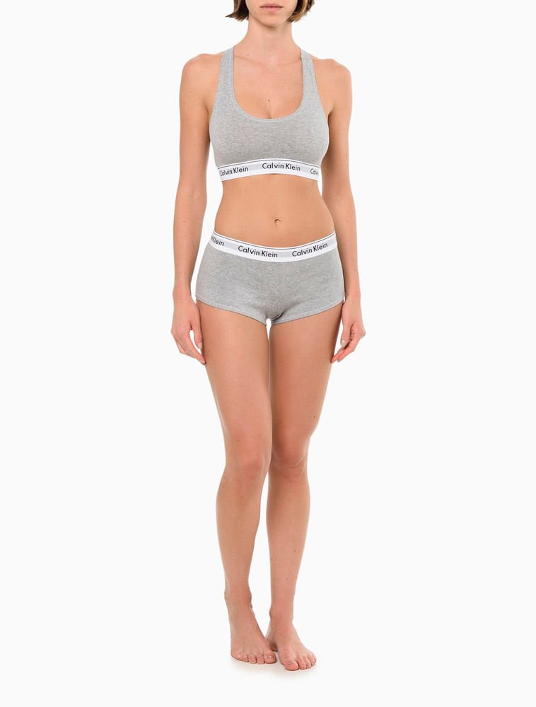 Boyshort Modern Cotton Calvin Klein Underwear - Mescla Cinza 2