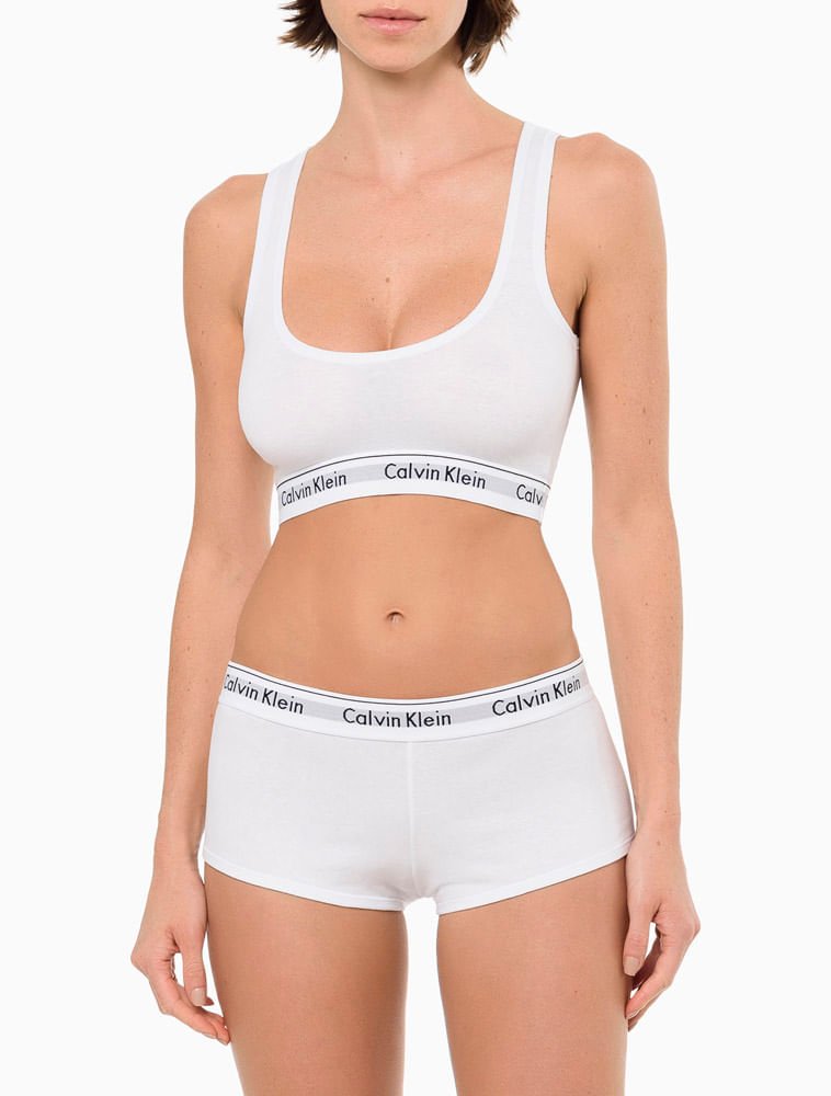 Boyshort Modern Cotton Calvin Klein Underwear - Branco Branco 2