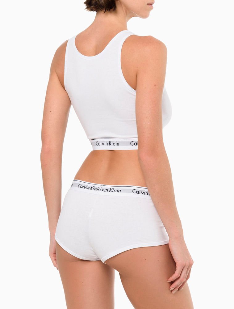 Boyshort Modern Cotton Calvin Klein Underwear - Branco Branco 4