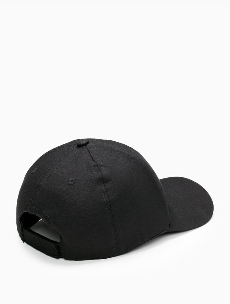 Boné Infantil Masculino de Sarja Aba Curva Estampa Logo Calvin Klein Jeans - Preto Preto 2