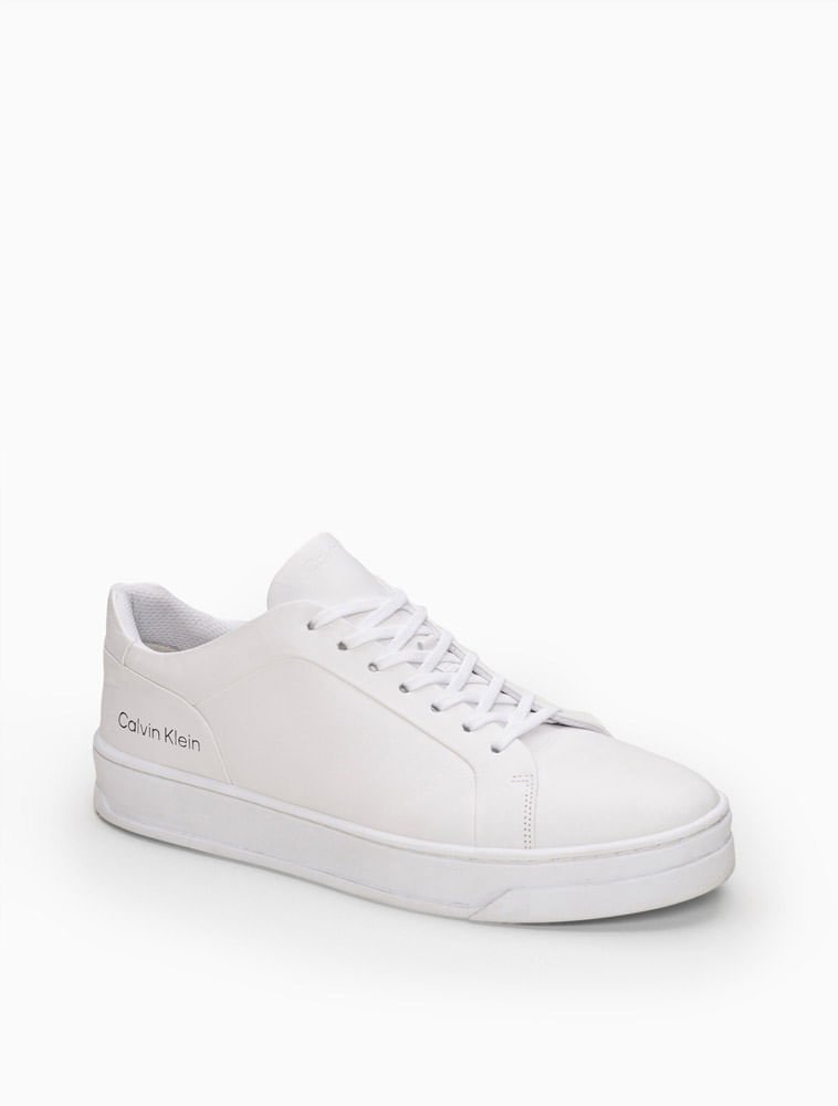 Tênis Couro Calvin Klein - Branco Branco 2