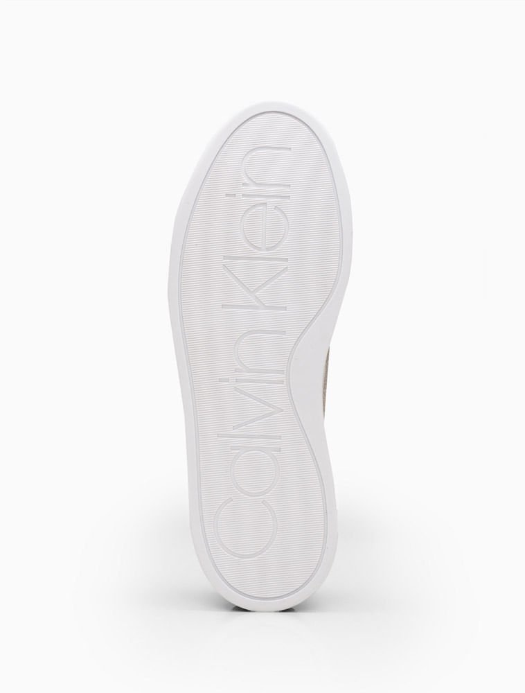 Tênis Masculino de Couro Cano Baixo Calvin Klein - Preto Preto 5