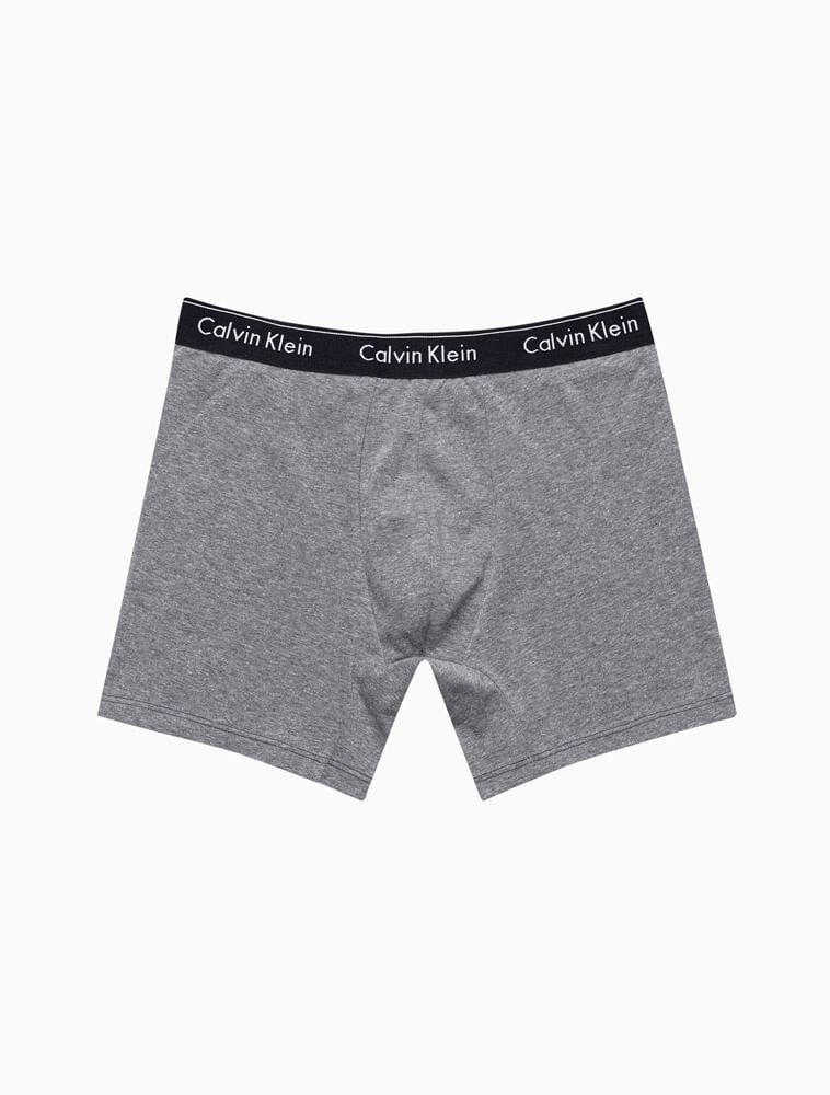 Underwear Boxer Básica Elástico Com Logo Cueca Calvin Klein - Grafite Cinza 4