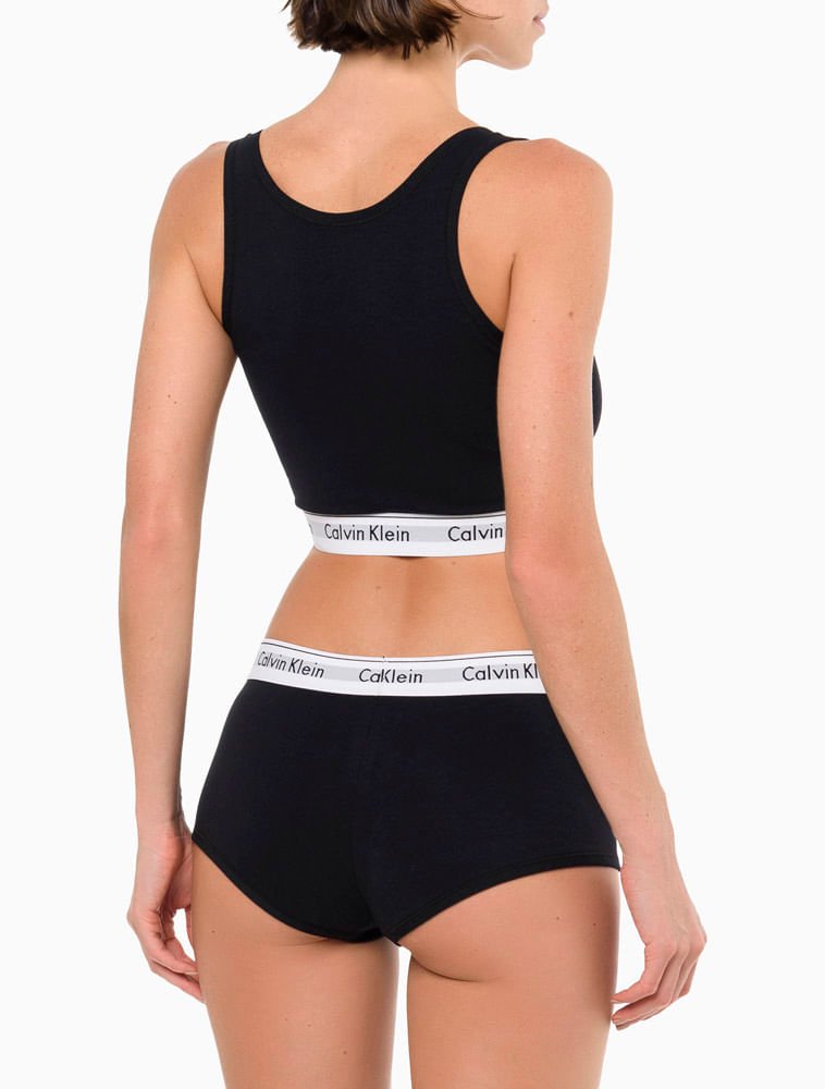 Boyshort Modern Cotton Calvin Klein Underwear - Preto Preto 3
