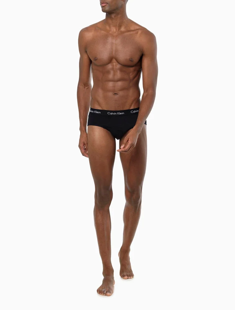 Kit 3 Cuecas Brief Clássica Cintura Baixa Calvin Klein Underwear - Preto Preto 3