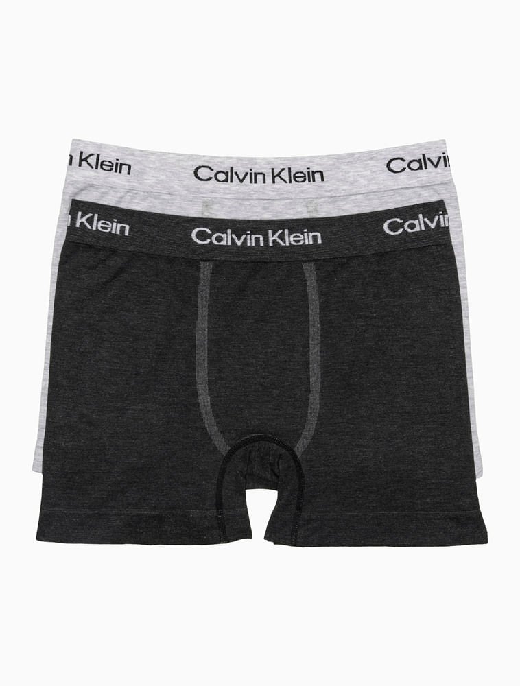 Kit 2 Cuecas Masculinas Seamless Viscose Calvin Klein Underwear - Chumbo/Cinza Claro