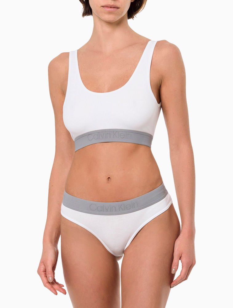 Compre Calcinha Calvin Klein Underwear Tanga Logo Branca Online