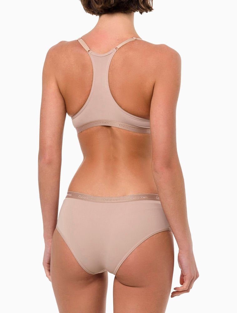 Sutiã Feminino Nadador Micro Soft Touch Calvin Klein Underwear - Skin Médio  Bege