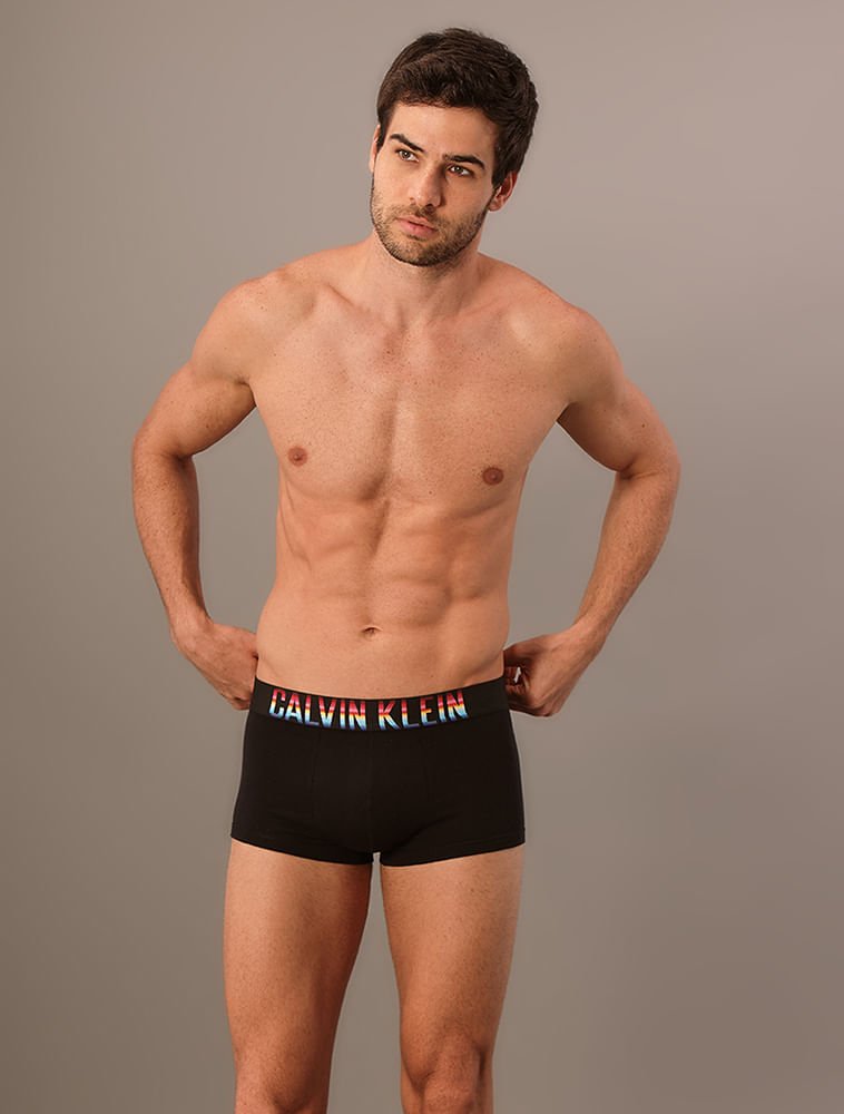 Cueca Low Rise Trunk Cotton Pride Calvin Klein Underwear - Preto Preto 2