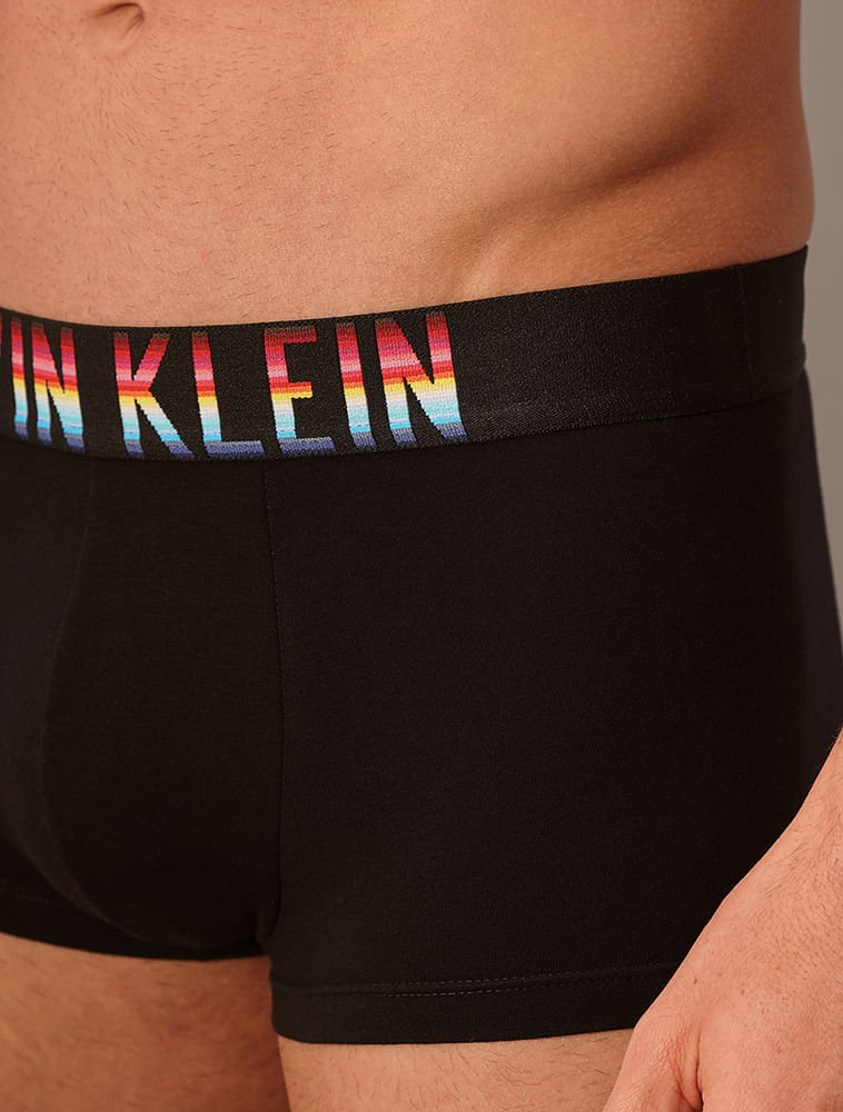 Cueca Low Rise Trunk Cotton Pride Calvin Klein Underwear - Preto Preto 3