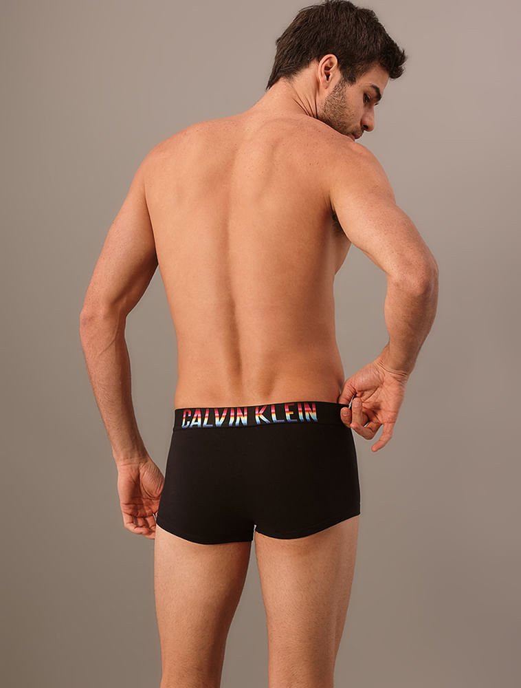 Cueca Low Rise Trunk Cotton Pride Calvin Klein Underwear - Preto Preto 5