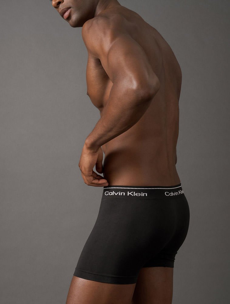 Cueca Trunk Modern Cotton Seamless Calvin Klein Underwear - Preto Preto 5