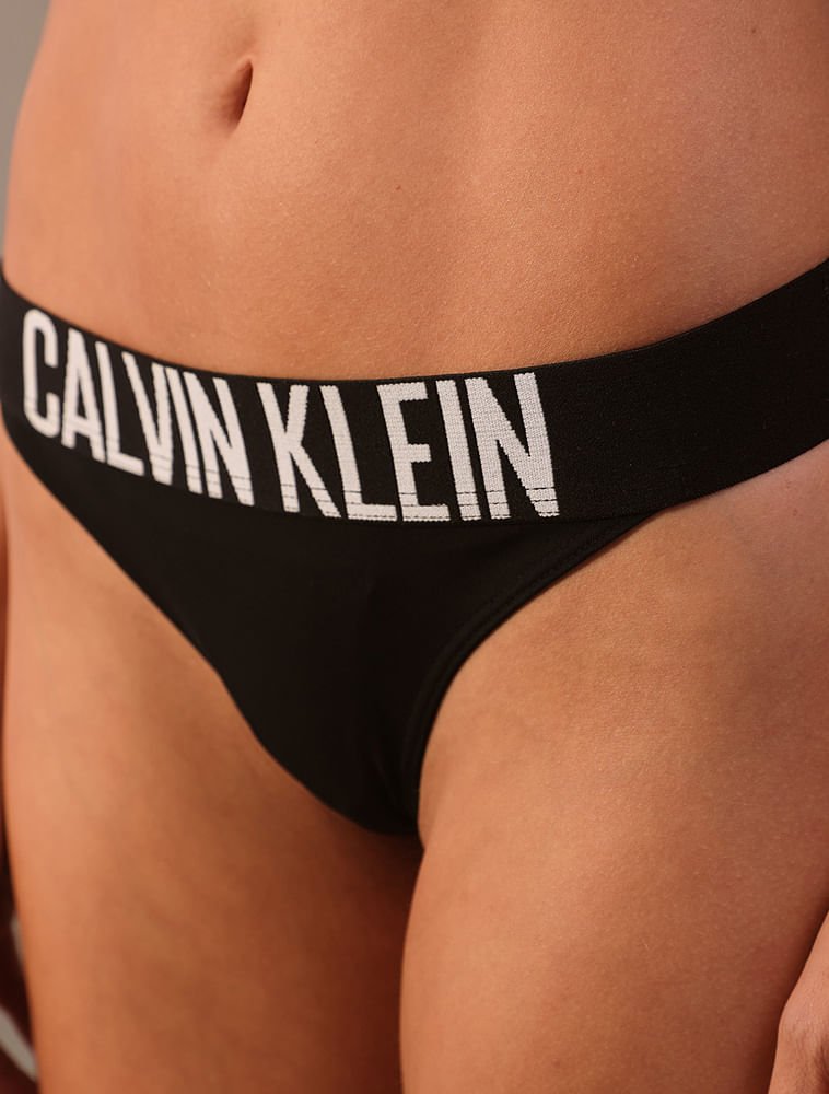 Calcinha Fio Dental Micro Intense Power Calvin Klein Underwear - Preto Preto 3