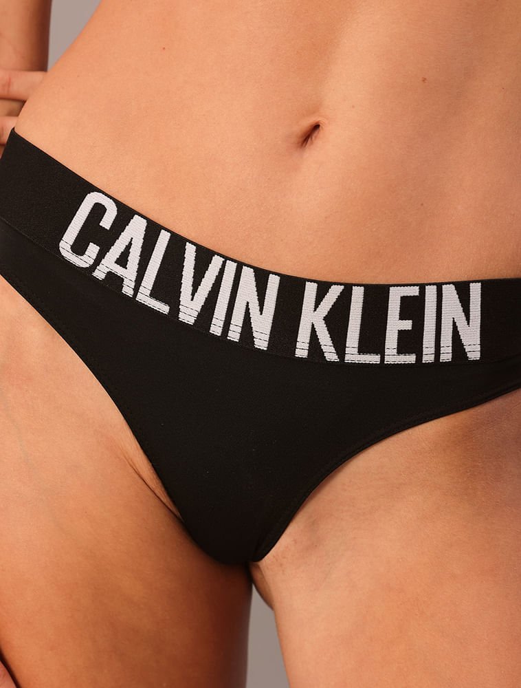 Calcinha Tanga Micro Intense Power Calvin Klein Underwear - Preto Preto 3