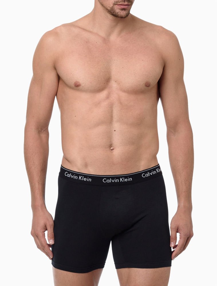 Cueca Boxer Básica Elástico Logo - Preto