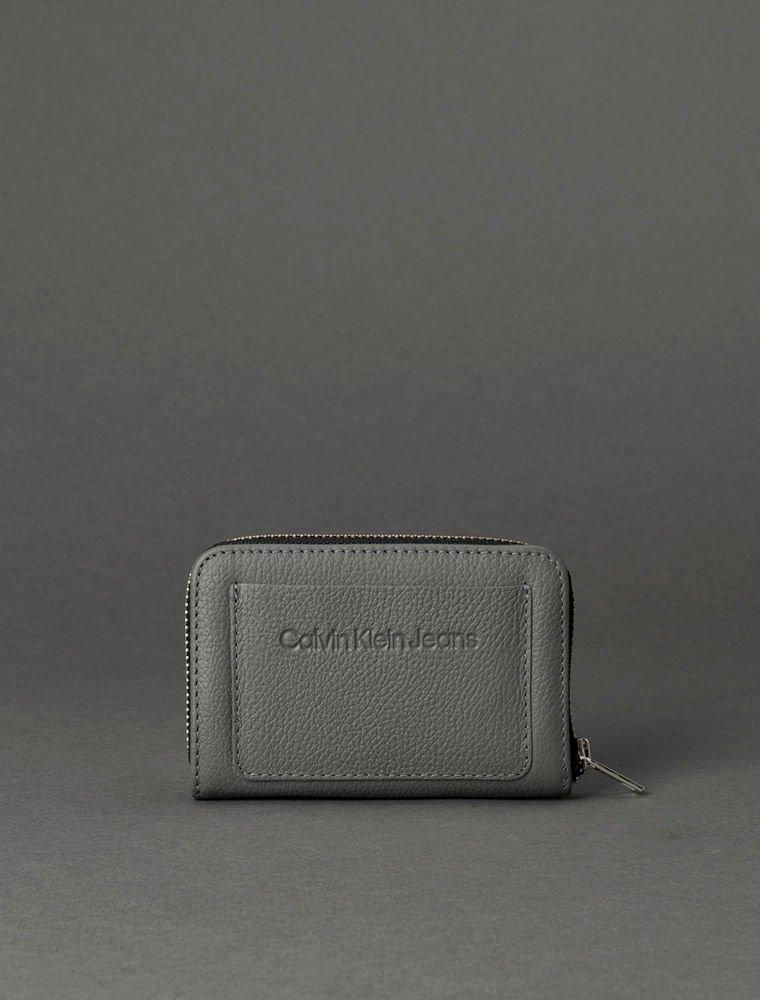 Carteira Feminina Pequena Queima Calvin Klein Jeans - Chumbo Chumbo 2